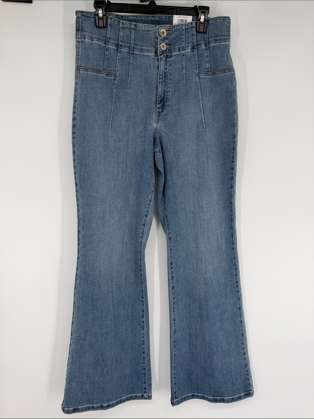 INC High Rise Flare Leg Jeans Indigo Wash NWT Womenโs Size 14 / 32